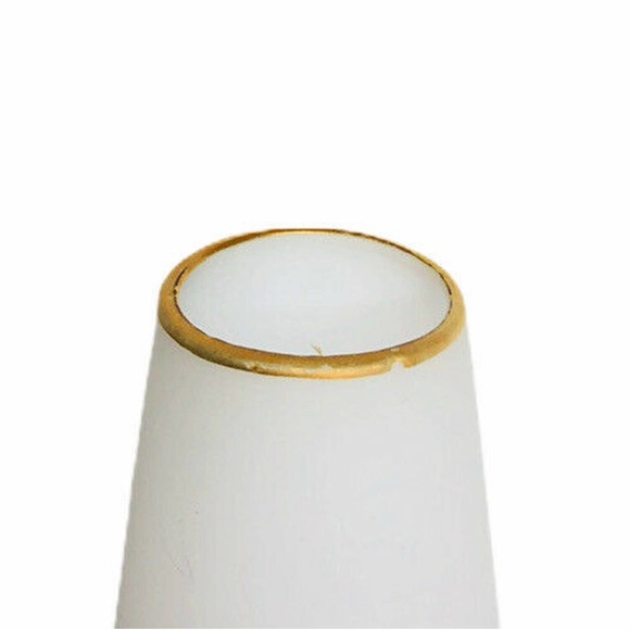 Unbranded Accents Vintage October Cosmos Blue Flower White Vase